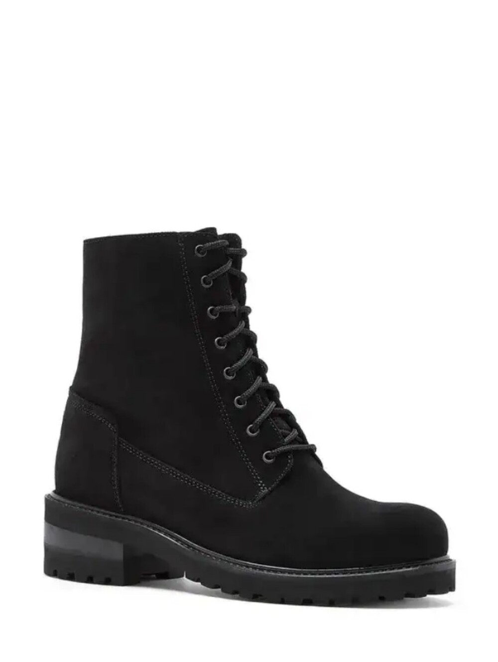 La Canadienne Cara Lace Up Suede Moto Boots
